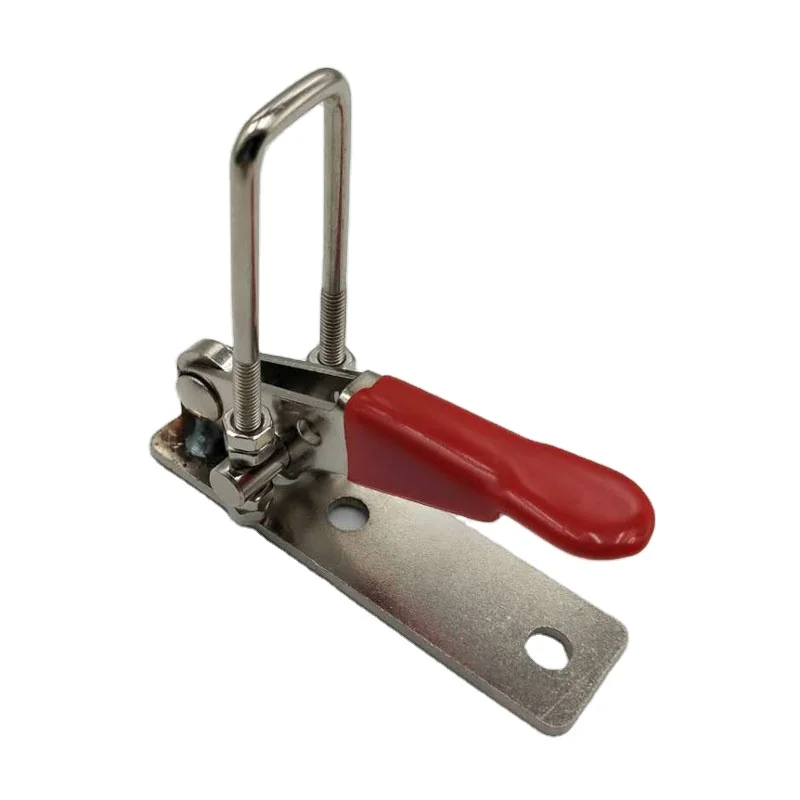 Self Locking Adjustable Stainless Steel Hold Down Latch Type Toggle Clamp Custom Red Horizontal Clamp Quick Release Hand Tool