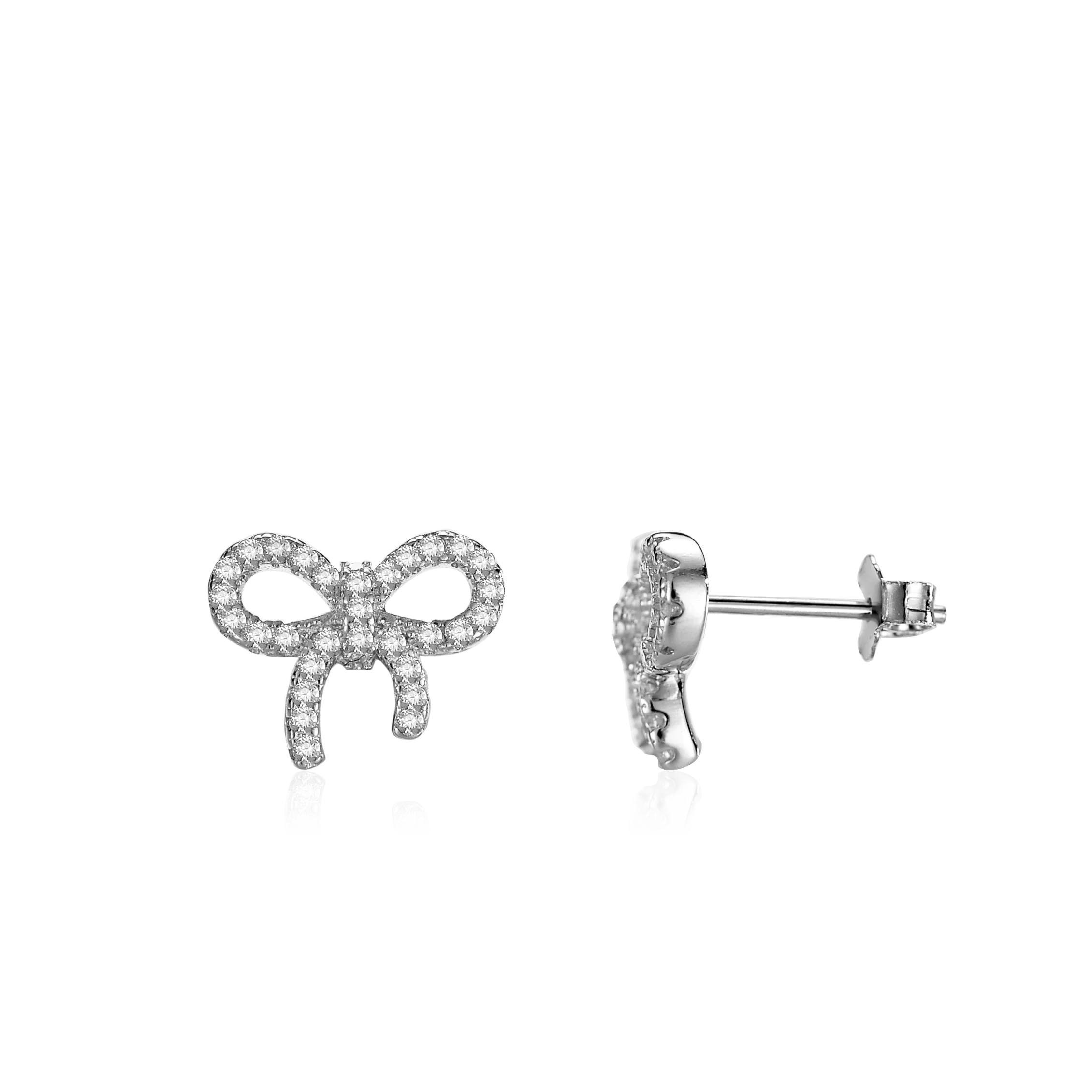 Customize Jewelry Personality Butterfly Shape Moissanite Cluster  Stud Earrings 925 Sterling Silver Wholesale Prices