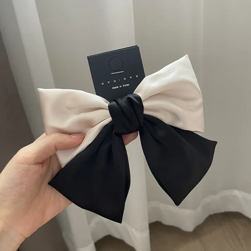 High Quality Simple Design Hair Accessories Elegant Women French Barrette Butterfly Hair Clip Girls Decorative Bow