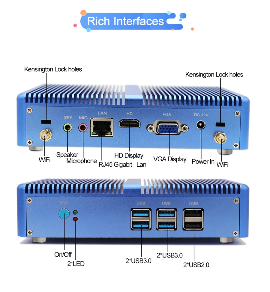  EGLOBAL небольшой Nuc i3/i5 7267U встроенный ПК РТК настольных компьютеров pc безвентиляторный
