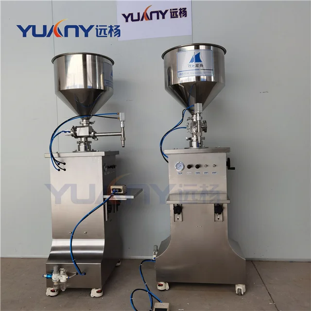 Semi Auto Pneumatic Vertical Cream Filler Cosmetic Paste Wax Lip Stick Filling Machine and Mixer 100-1000ml Other BPH