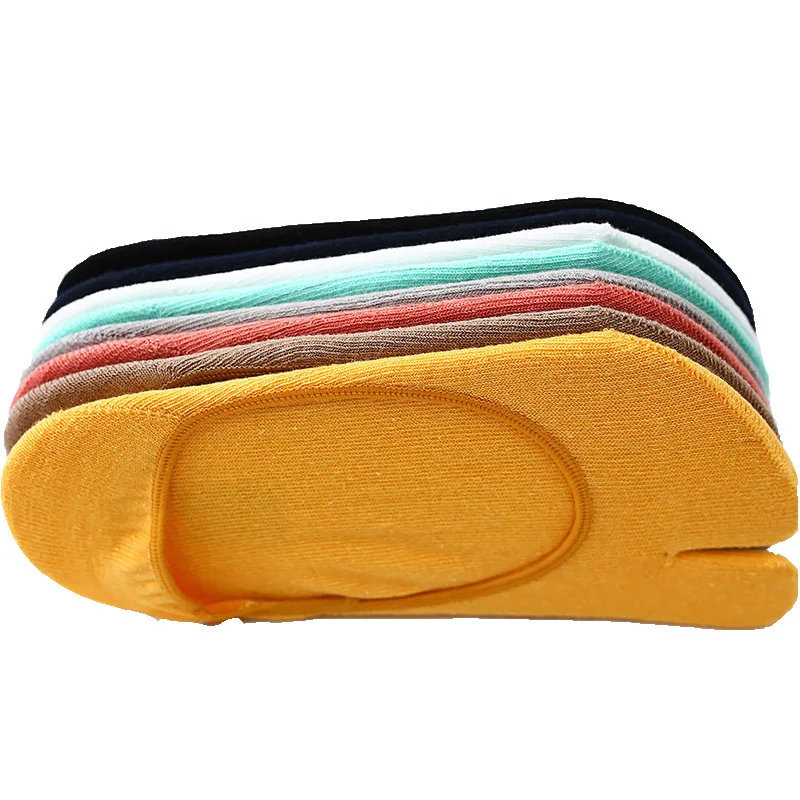 
Solid Color Two Toes Anti Slip Invisible Japanese Flip Flops Women Socks 