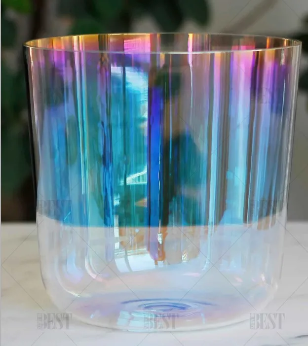 Набор Поющая чаша с прозрачным кварцевым кристаллом 5-8,75 дюйма C D E F G A B Note Оптовая Продажа Прозрачная Чаша для пения с идеальным шагом 432 Гц 440 Гц