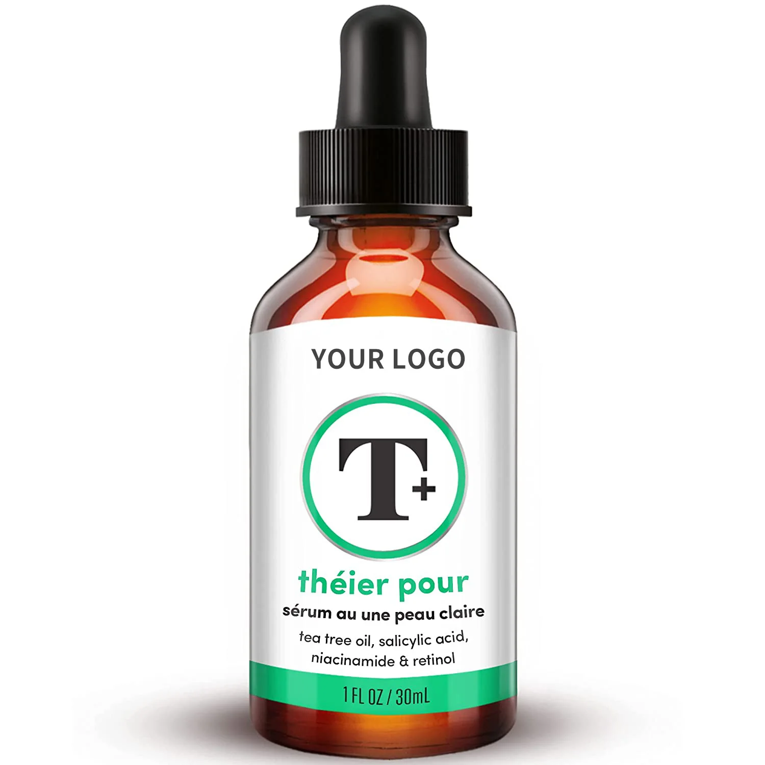 FORMULATED FOR ACNE TREATMENT WITH TEA TREE ESSENTIAL OIL VITAMIN C SALICYLIC ACID RETINOL TEA TREE CLEAR SKIN SUPER FACE SERUM