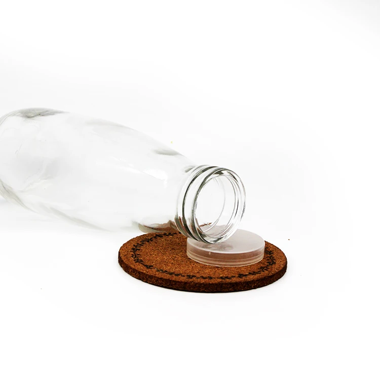 
Wholesale Classic 500ml 250ml Glass milk bottle with metal cap BPA free factory direct sale 