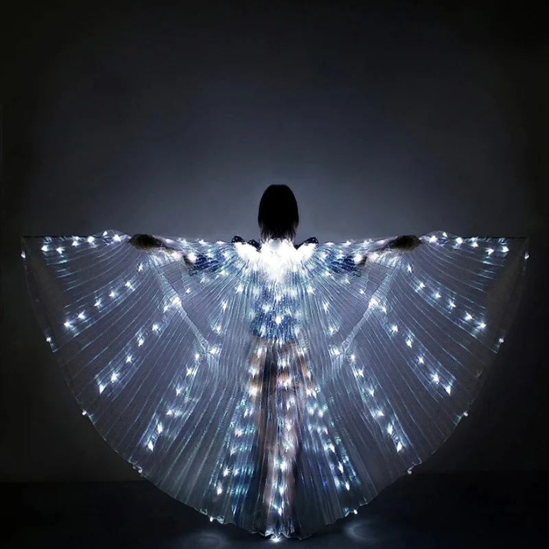 Hot sale LED Isis Wings cape Glow Light Up Dance Costumes Halloween Party led lights butterfly wings