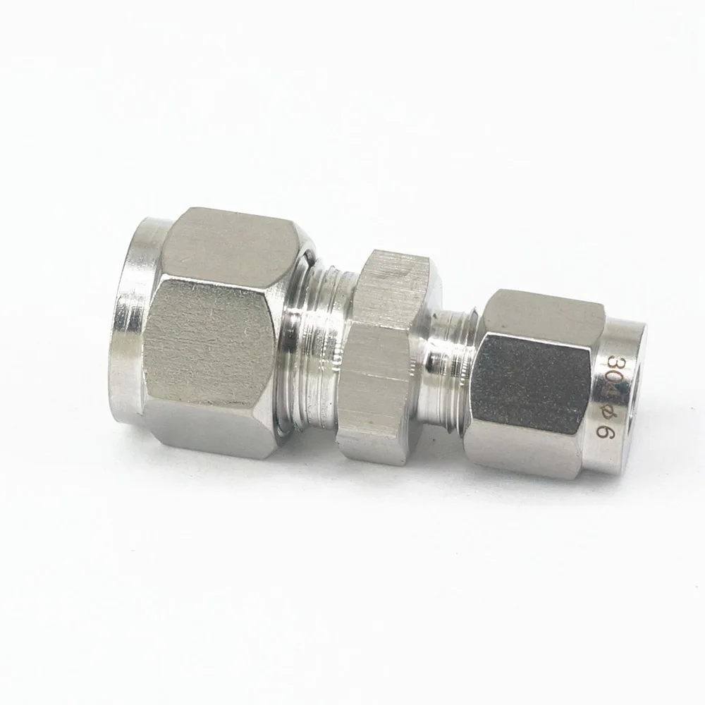 1/4 inch Stainless Steel High Pressure Compression Tube Fitting Reducer Twin Ferrule Compression Straight Reducer