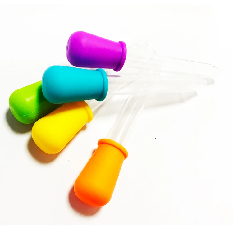 custom silicone 5ML plastic micro burette liquid pipette dropper for drawing