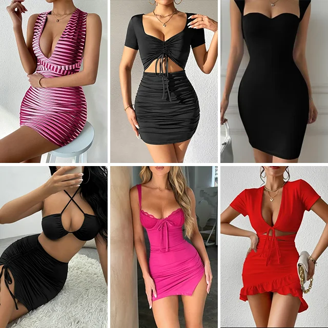 Stock Clothes Wholesale Girl Women Dress Trendy Dress Women Clothes Lady Elegant Summer Mix Style Random Dress