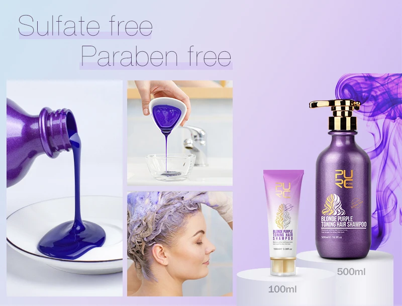 OEM Silver Shampoo for Blonde Hair Sulfate Free Wholesale Purple Shampoo