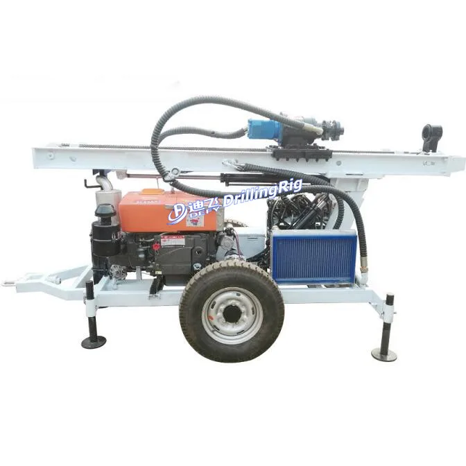 DFQ-100W Portable Borehole Drilling Machine Price Drilling for Groundwater 100m DFQ-100W Bore Well Drilling Rig 105-150mm Diesel