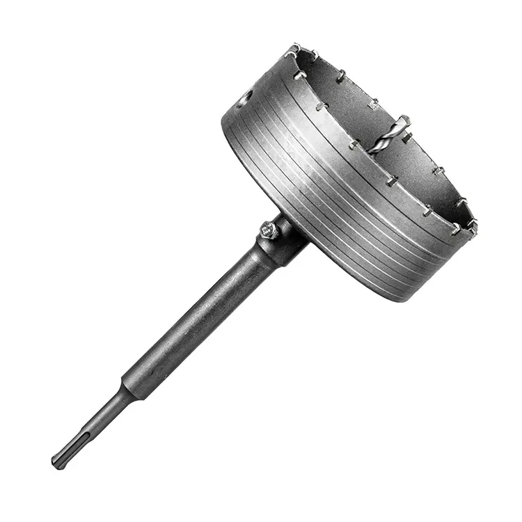 6-Inch Tungsten Steel Concrete Hole Saw Carbide Drill Bit SDS Plus Shank Stainless Steel Marble Cut Center Positioning Drill