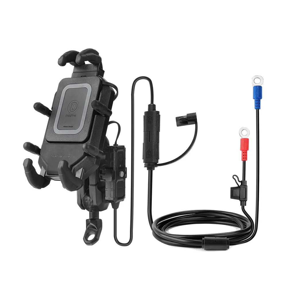 Беспроводной беспроводной держатель для телефона с быстрой зарядкой, мотоциклетный угловой адаптер, крепление для мобильного телефона