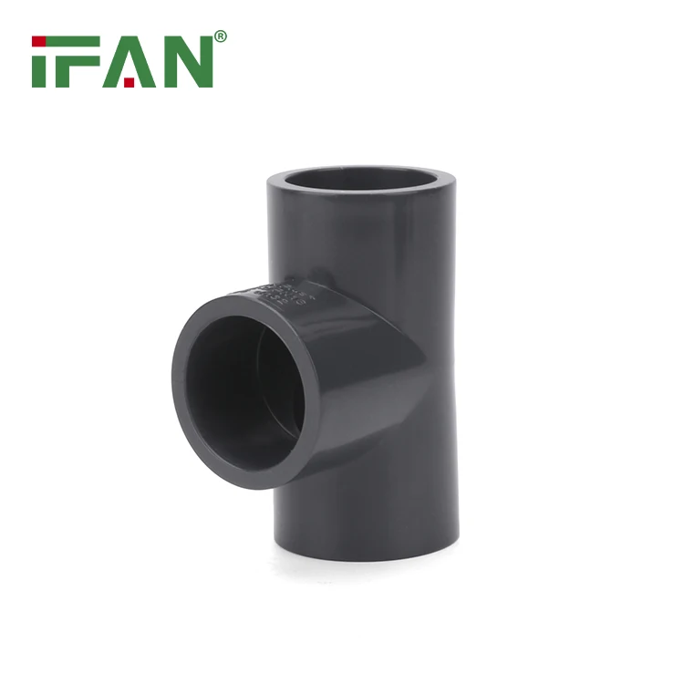 IFAN Hot Sales ASTM D2241 PVC Fittings Black Color Tee China PVC Fitting Plastic Material 20-110 mm PVC Pipe Fitting