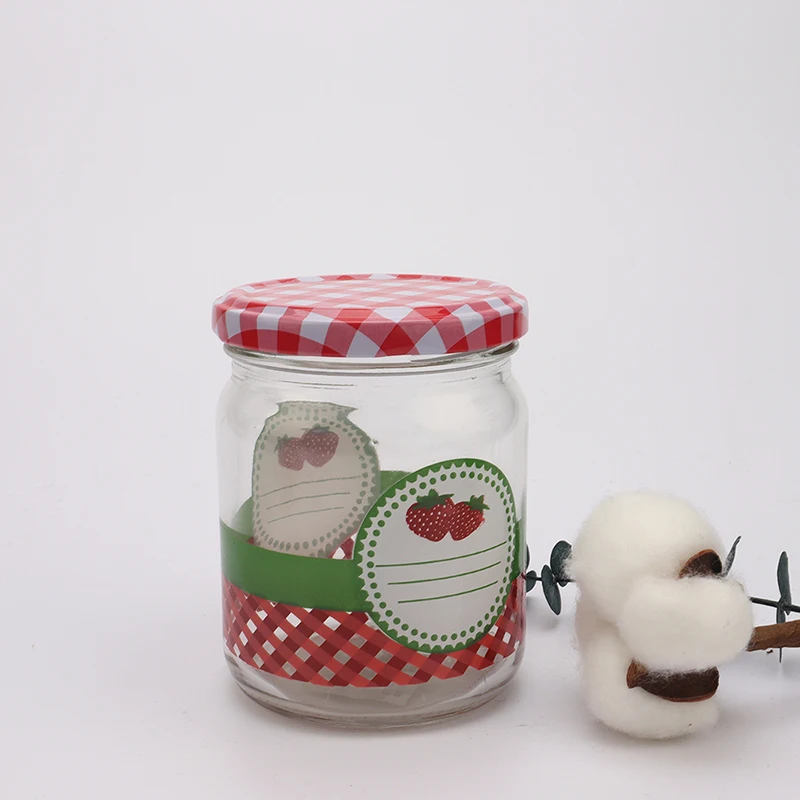 
New Customized Round Shape Multifunctional Glass Jam Jar for Food Storage 