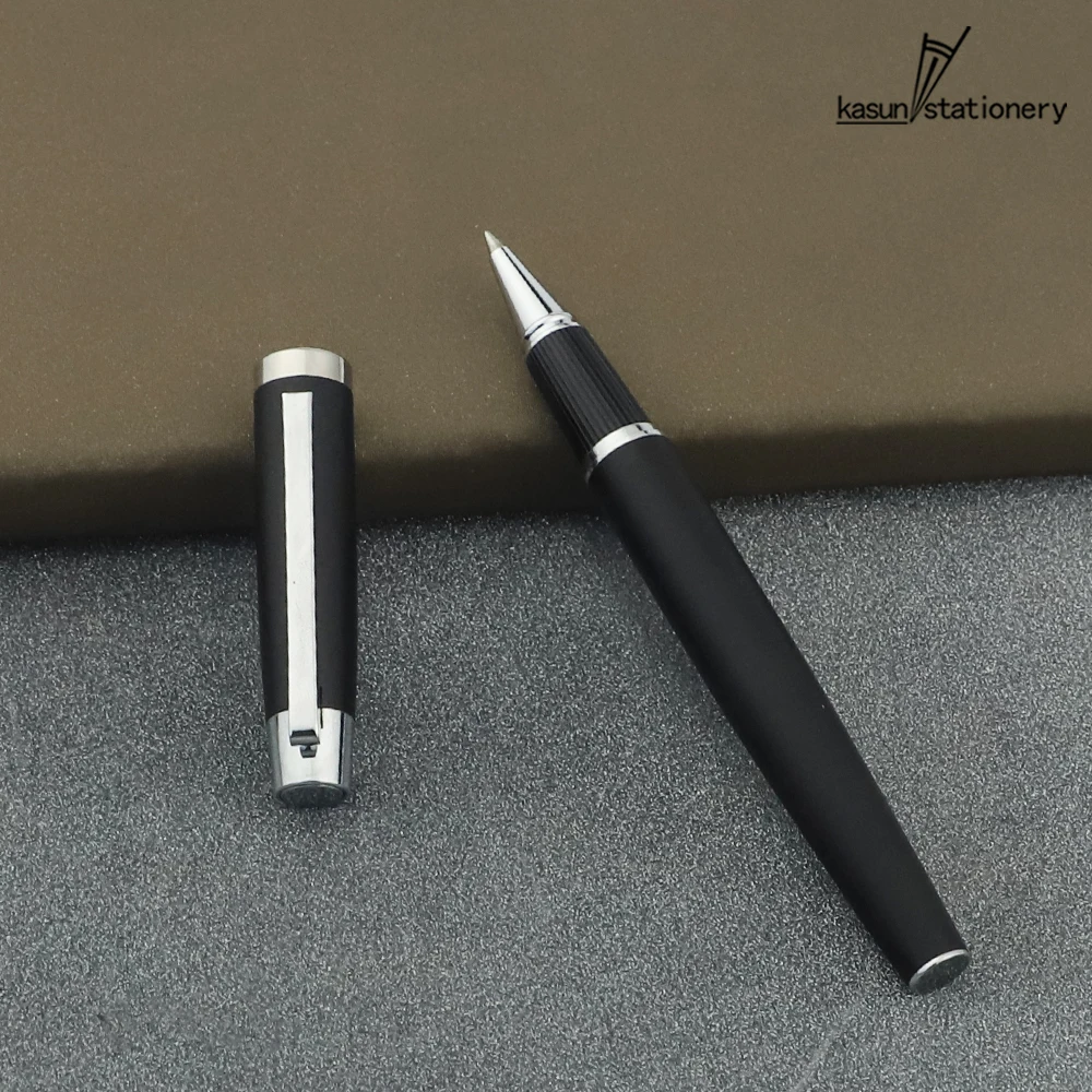 High-end metal signature gel pen custom laser logo black ink advertising gel pen