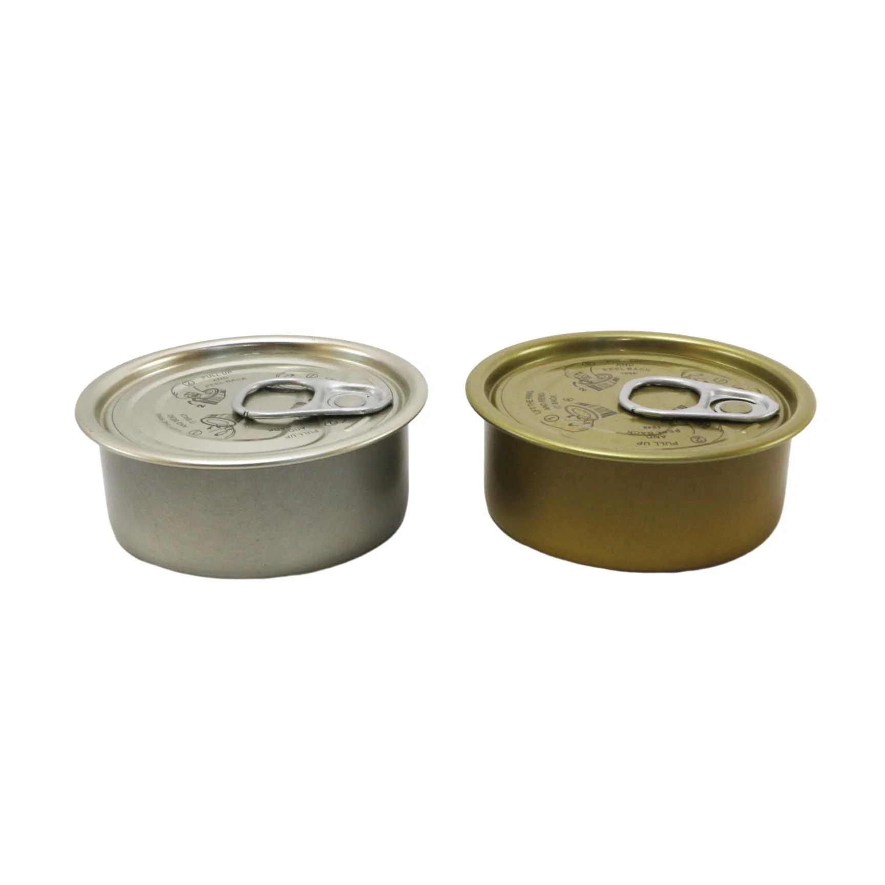 High-capacity 83*46mm food tin cans for food canning packaging with clear plastic lid MC-078C