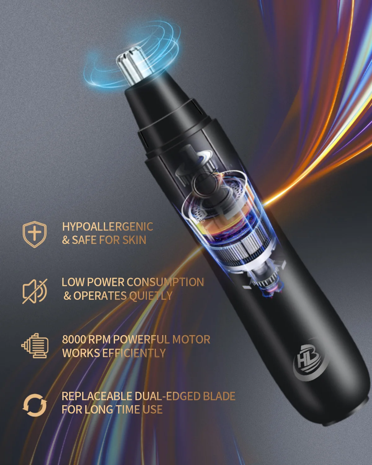 Fasting shipping amazon rechargeable nose hair trimmer electric removal clip nose hair trimmer men ear nose hair trimmer