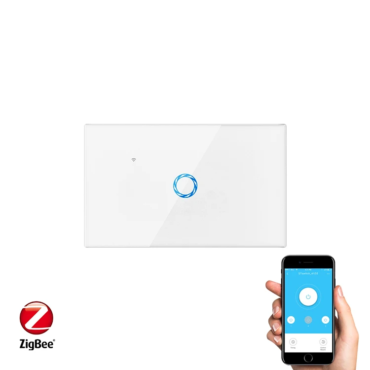 
1 Way USA Standard 110V Tuya Smart Wifi Zigbee Wall Touch Switch 