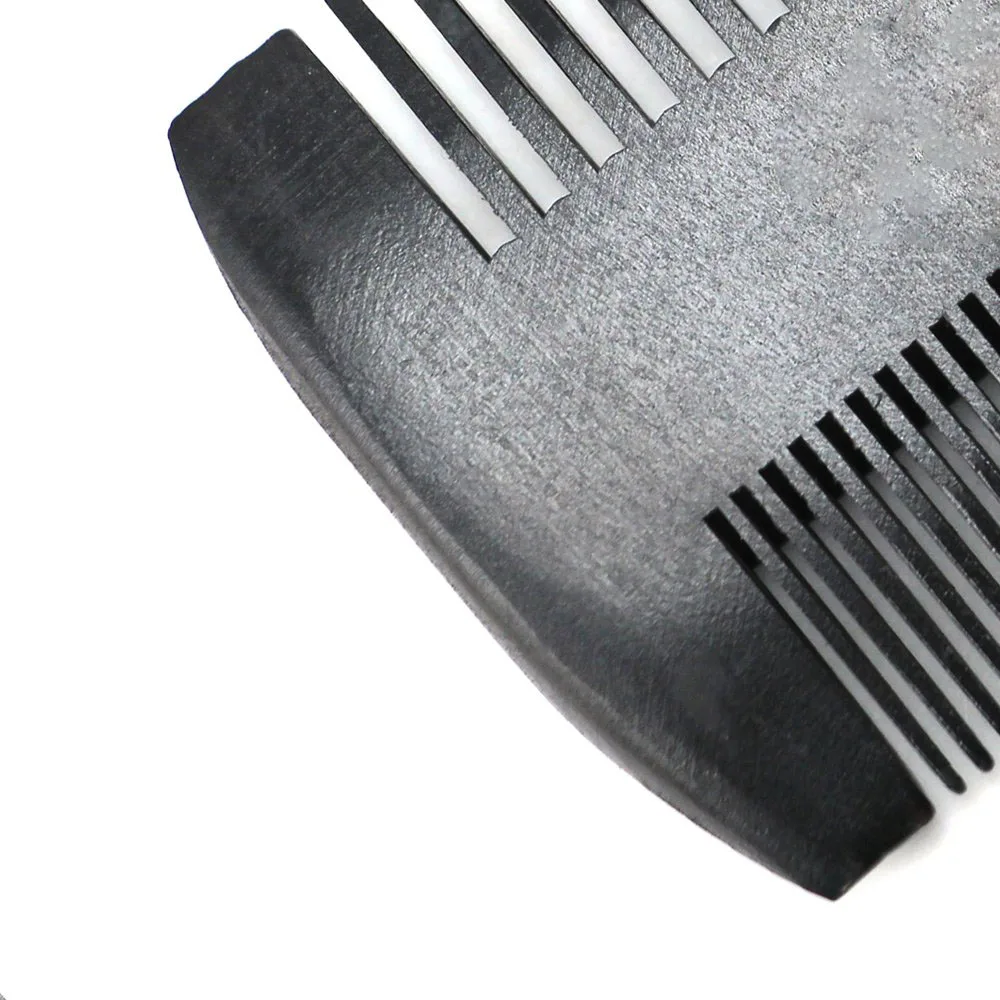 Wholesale Hot Selling Custom Logo Dual-sided Wood Beard Comb Black