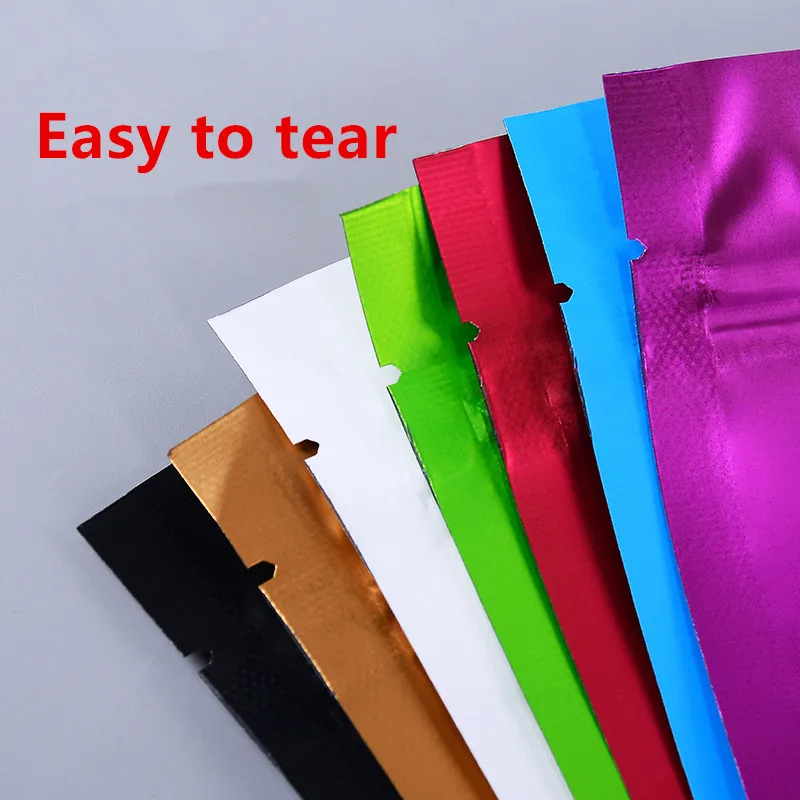 In stock high quality Resealable Colors matte black pouch clear window aluminum foil stand up ziplock bag
