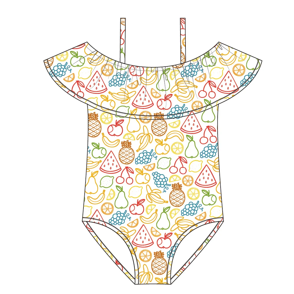 Miranda  Luxury Bathing Suits Kids One Piece Designer Monokini Letter Print Brand Swimsuits Famous Name Children Swimwear