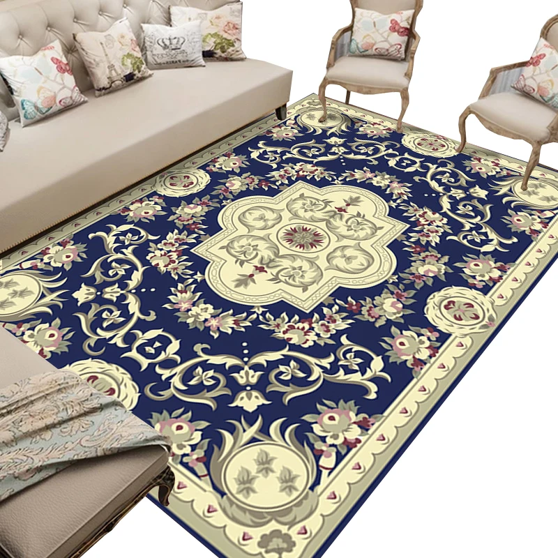 Royal Hotel Floor Carpet Living Room High Quality Beautiful Healthy Luxury Europe 100% Polyester Floral Rectangle Nonwoven