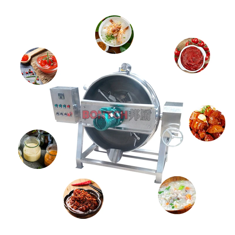 Double electric cooking mixer cooker kettl jacketed kettle 200 liter with agitator