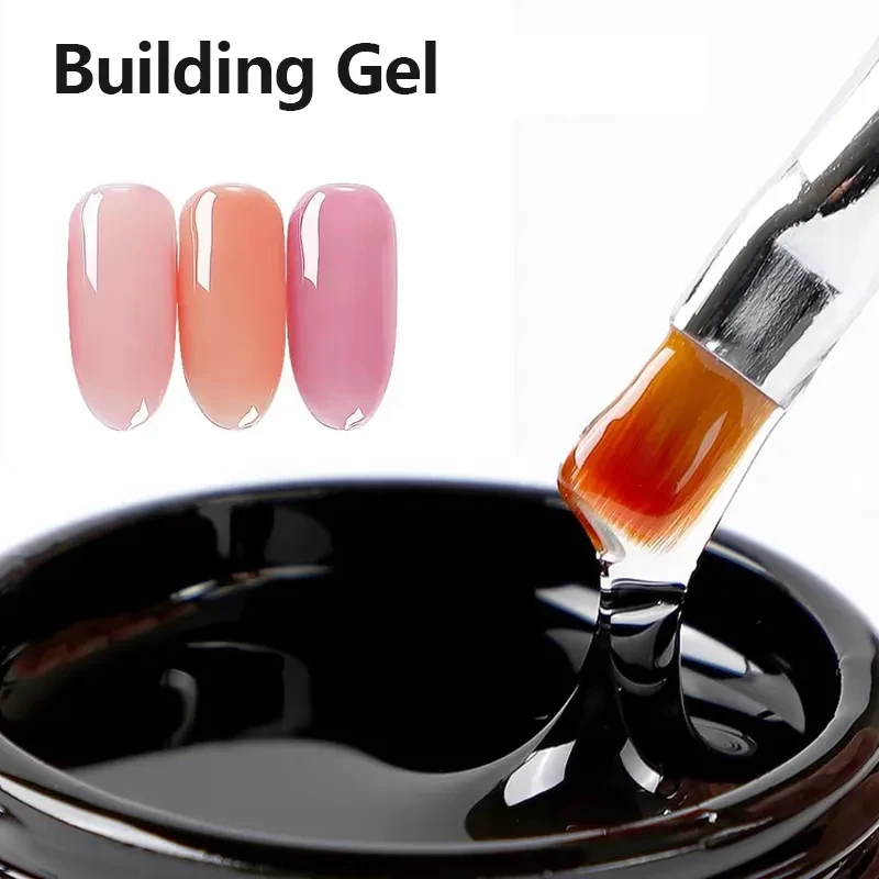 Oem Custom 36 Colors Jelly pro nail glue non stick building extension uv gel