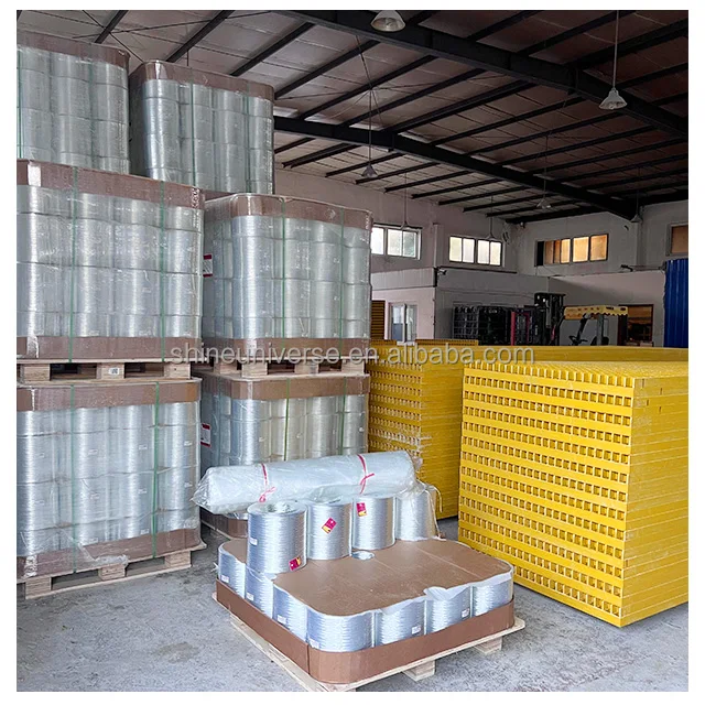 Shine Universe 38*38mm Mesh Size Frp Plastic Composite Molded Floor Grating Anti-slip Fiberglass Panel Frp Grating