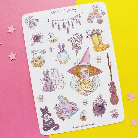 Custom die cut paper sticker sheets planner stationery vinyl stickers