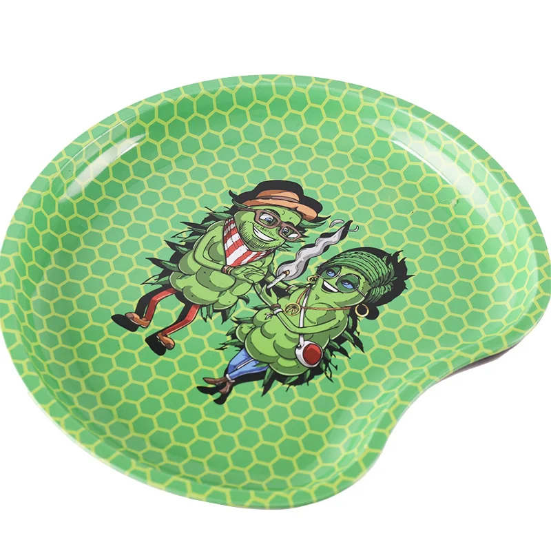 Factory High Quality Smoking Metal Trays Ready to Ship Tobacco Serving Custom Tin Rolling Trays Accessories