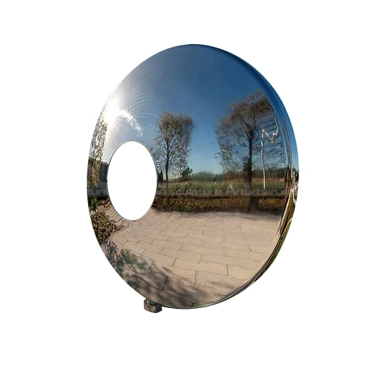 garden park stainless steel large statue stainless steel sphere water feature