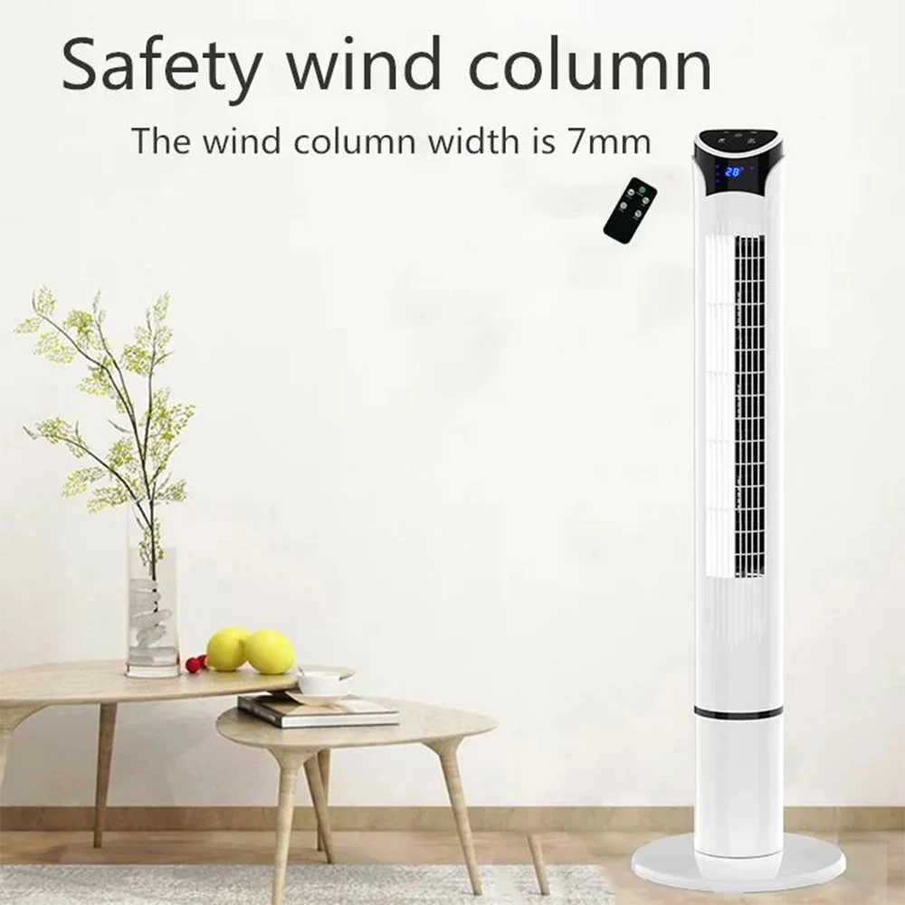 40 Inch Tower Fan  Quiet Oscillating Bladeless Fan with Remote 3 Speeds 3 Modes LED Display 12H Timer Floor Standing