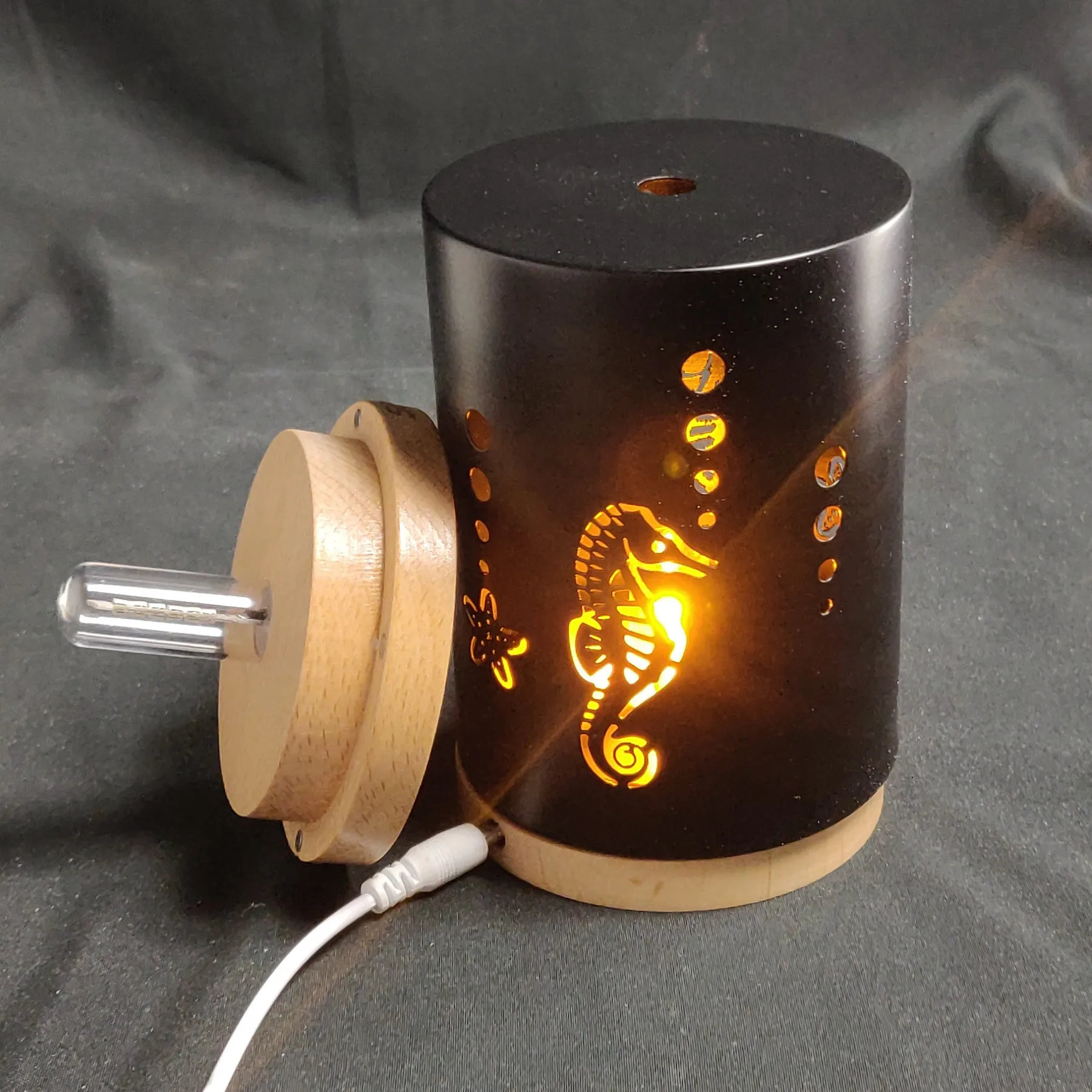 Exclusive New Products Himalaya Salt Lamp Cordless Rechargeable Battery Rock Salt Lamps Wood Led Night Wooden Light Base