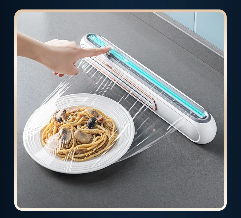 Household Reusable Food Plastic Wrap Dispenser with Cutter, Tin/Aluminum Foil Dispenser with Cutter FOR Maximum Replace Roll