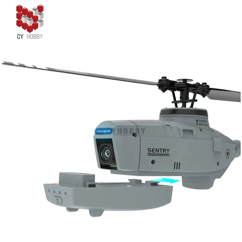 CYHOBBY 6G Single-paddle non-aileron reconnaissance mini RC helicopter with 720P camera and fixed altitude positioning version