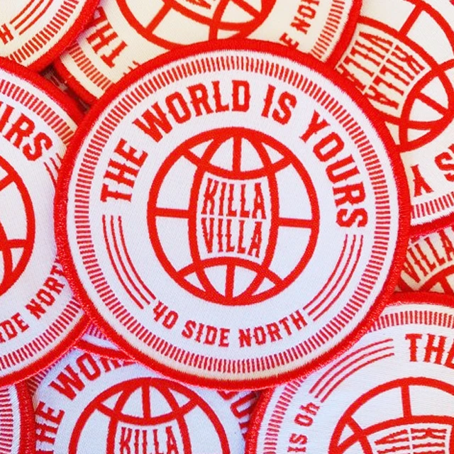 High Quality Wholesale Factory Hot Selling Heat Press Label Custom Woven Iron On Patch Logo Design For Clothing