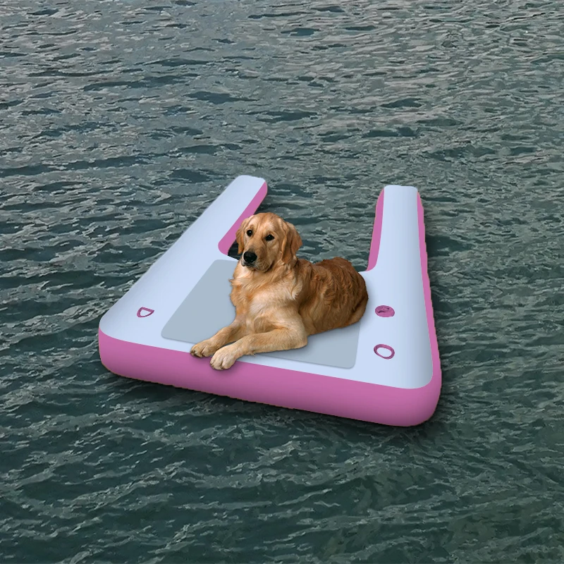 ULTTY Arrival Slip And Slide Inflatable Dog Water Climb Ramp Platform With Non-Slip Pad Inflatable Pup Planks