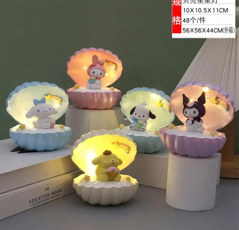 YWMX Kawaii Creative Kuromi Melody Sleeping Lighting Girl Birthday Gift  Beautiful Doll Romantic Lighting Wholesales