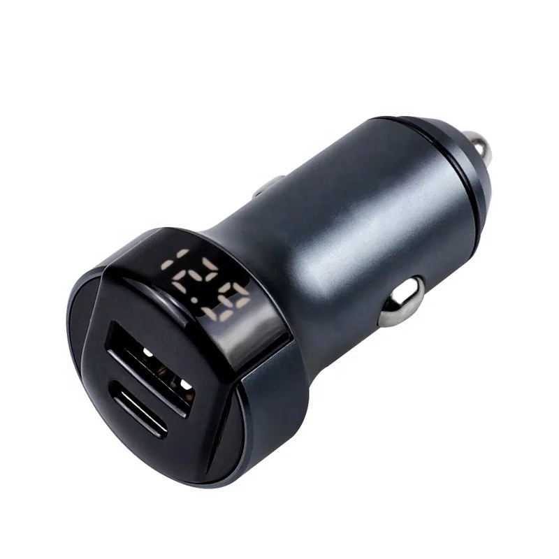 
2020 New Arrivals 36W Fast Charger digital display car Factory Direct Price qc 3.0 car charger promotional gift 