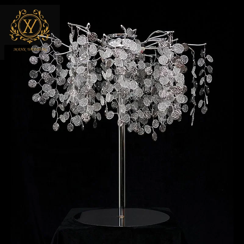 Tall Metal Flower Stand Luxury Crystal Wedding Centerpieces Hollow Spiral Flower Stand for Wedding Table Decoration