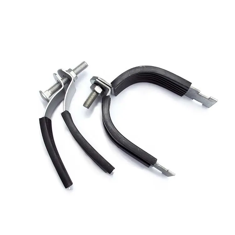 steel Double pipe clamps  simple operation steel hanging pipe clamps Channel steel Strut pipe clamp