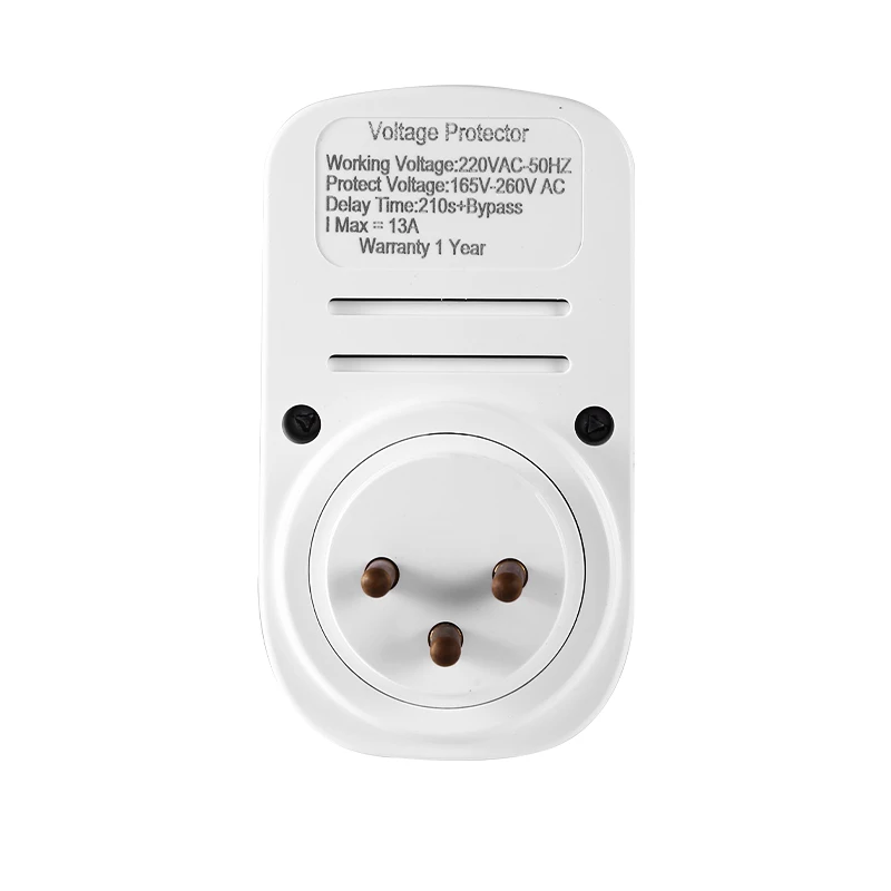 Israel plug Type 15A voltage protector with Indicator high and low voltage protector  for refrigerator /TV /washing machine /Fax