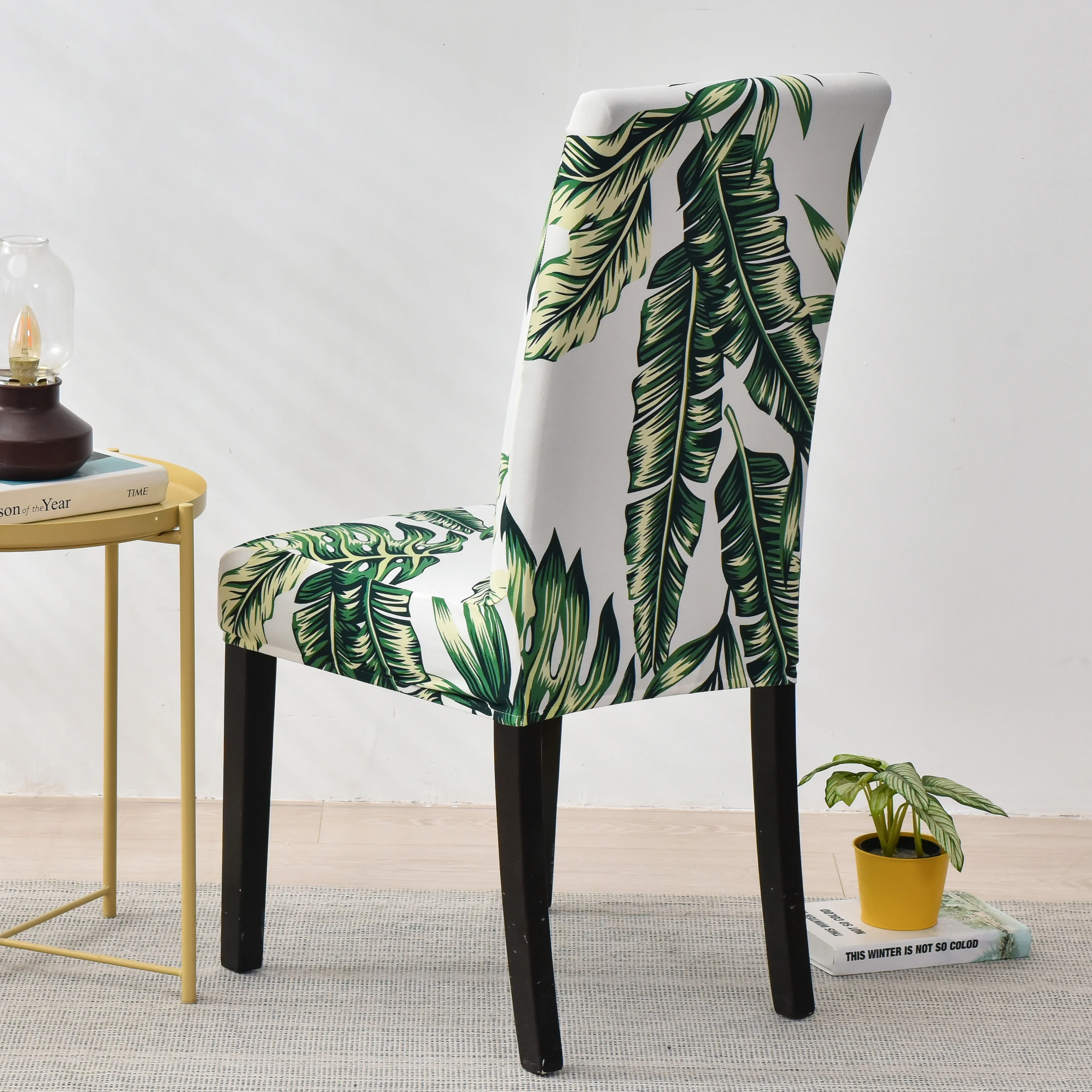 Stretch Print Chair Cover Home Dining Room Chair Covers Multifunction Spandex Elastic Cloth Seat Protector