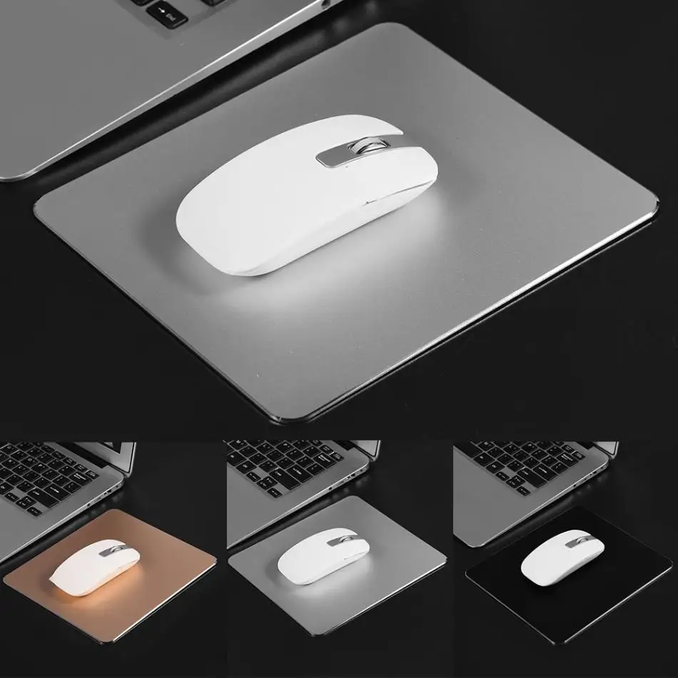 Thin and stylish pure metal mouse pad non-slip aluminum alloy mouse pad for computer and gaming