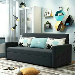 Living Room 3 Seater Sofas Bed Cotton Fabric Sofa Bed Modern Furniture