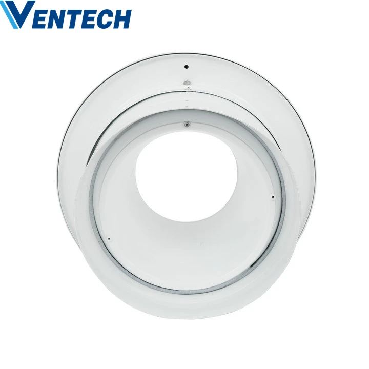 Air Conditioning Aluminum Adjustable Round Ceiling Diffuser Air Diffuser With Plastic Damper