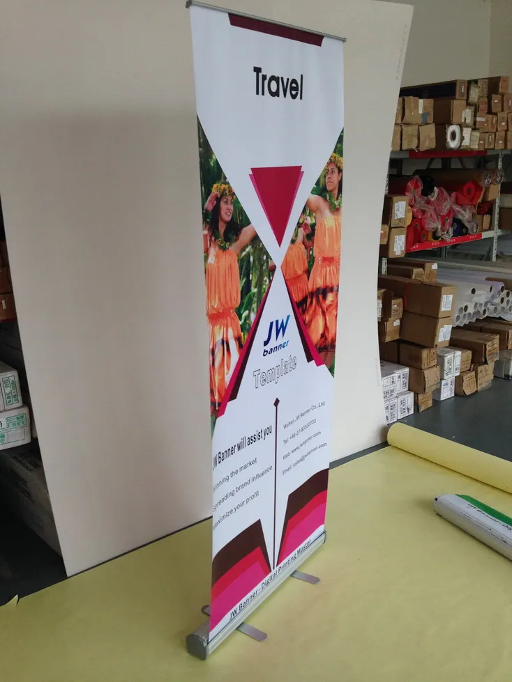 Wholesale Banner Stand Roll Up Banner Aluminium Display Stands Aluminum Retractable Banners for Advertising and Promotion