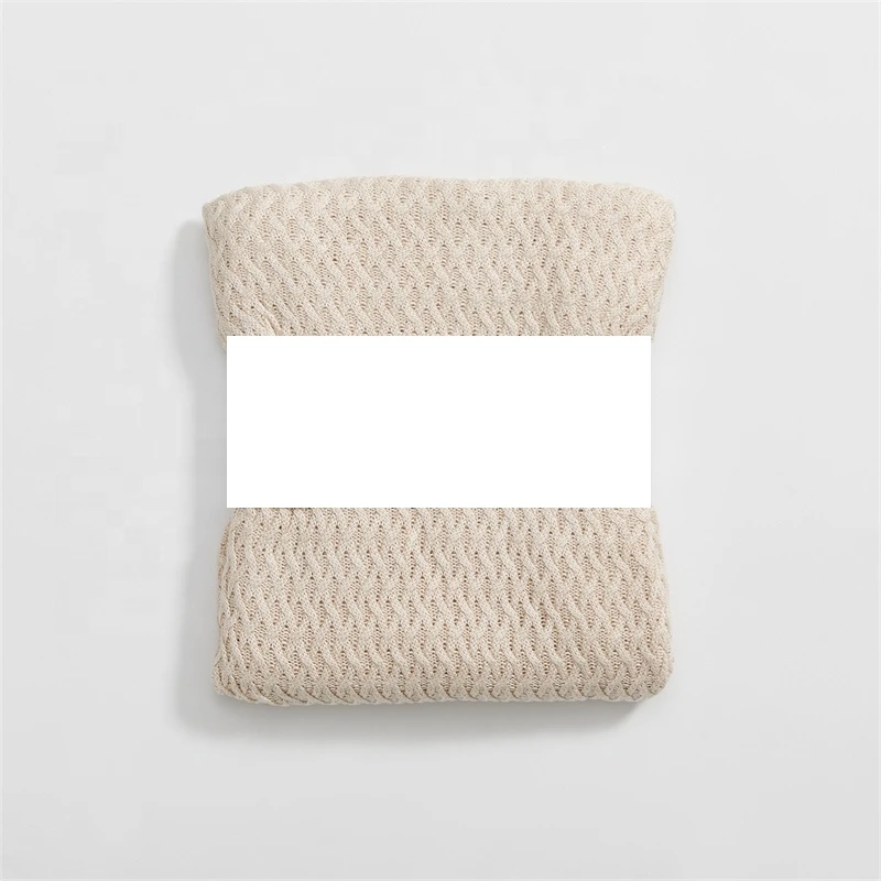 All seasons 100% Bamboo Cooling Knit Throw Blanket for Adult and Baby